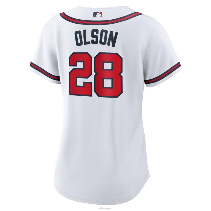 biała domowa replika koszulki Nike Atlanta Bravers Matt Olson kobiety 0J02V421 MLB Jerseys