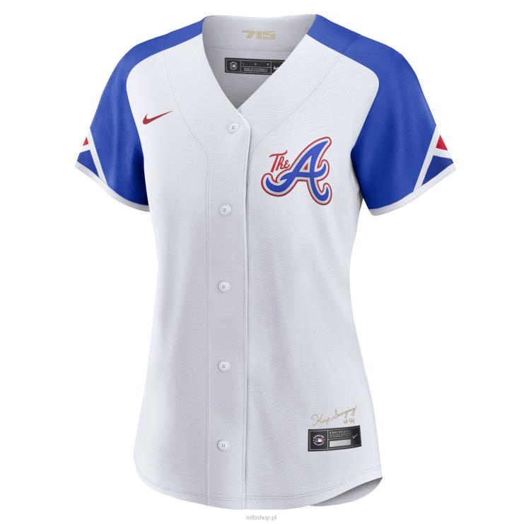 biała replika koszulki Nike City Connect 2023 Atlanta Braves kobiety 0J02V75 MLB Jerseys