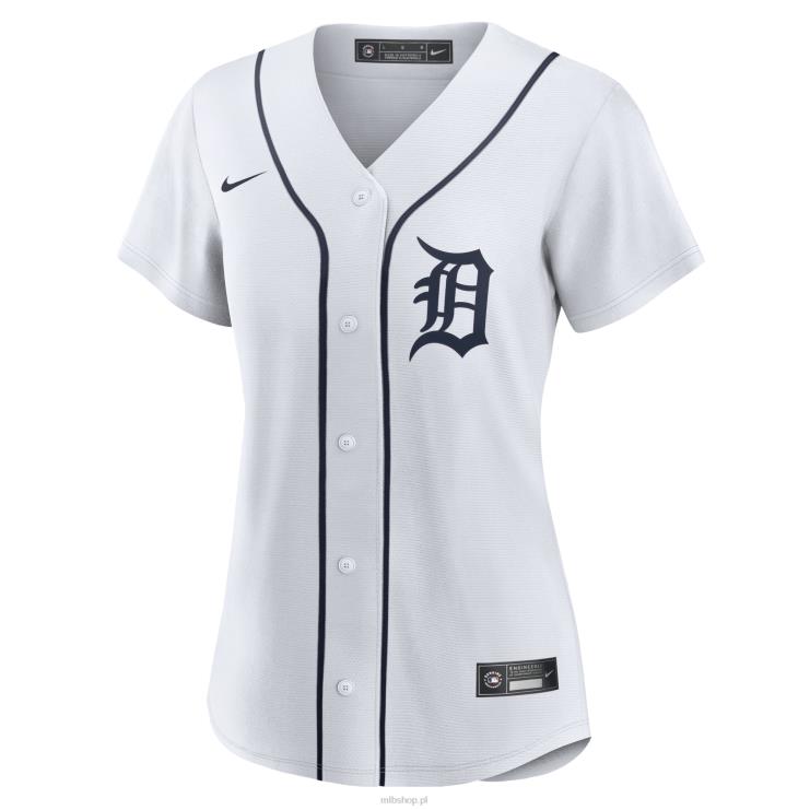 biała replika domowej koszulki drużyny Detroit Tigers nike kobiety 0J02V804 MLB Jerseys