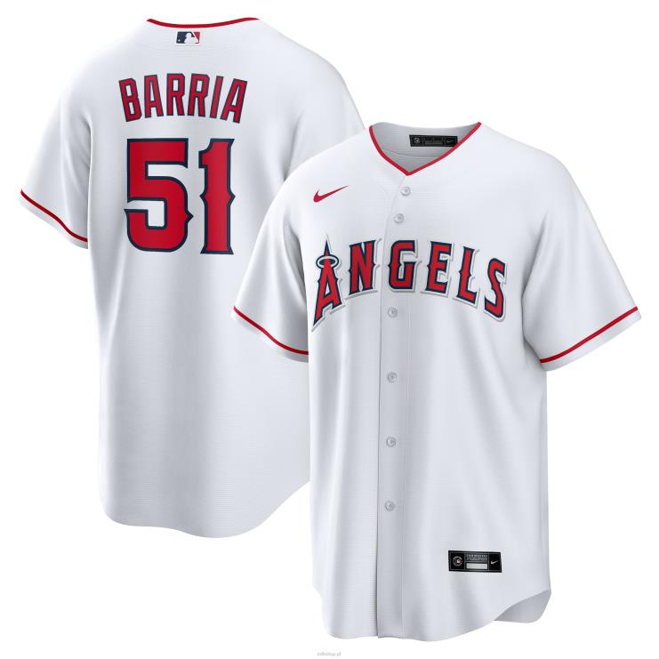 Los Angeles Angels Jaime Barria Nike Biała replika domowej koszulki gracza mężczyźni 0J02V1588 MLB Jerseys