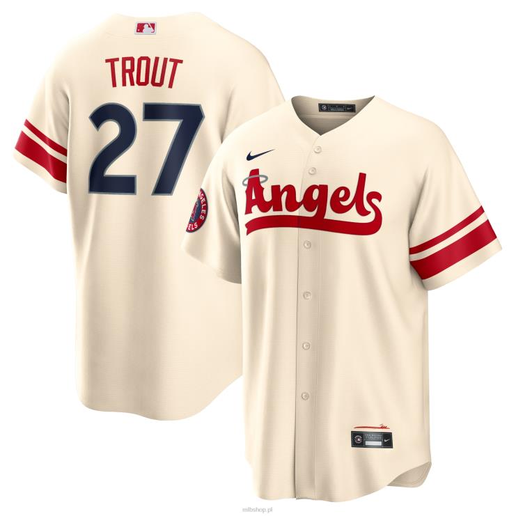 Los Angeles Angels Mike Trout Nike Kremowa replika koszulki gracza 2022 City Connect mężczyźni 0J02V717 MLB Jerseys