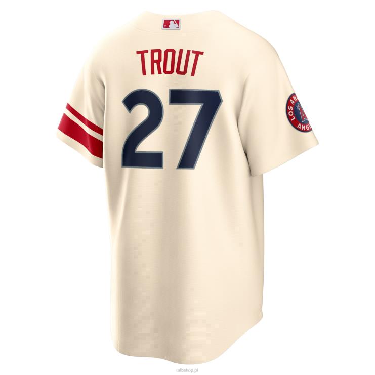 Los Angeles Angels Mike Trout Nike Kremowa replika koszulki gracza 2022 City Connect mężczyźni 0J02V717 MLB Jerseys