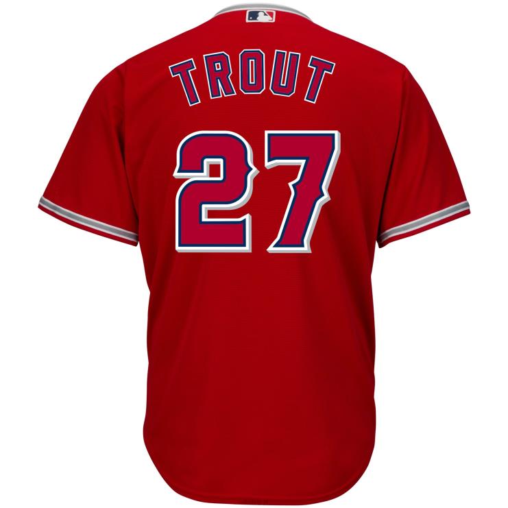 Los Angeles Angels Mike Trout czerwona duża i wysoka replika koszulki gracza mężczyźni 0J02V711 MLB Jerseys