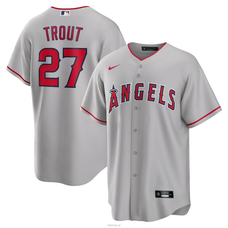 Los Angeles Angels mike trout nike silver road replika koszulki z nazwiskiem gracza mężczyźni 0J02V96 MLB Jerseys