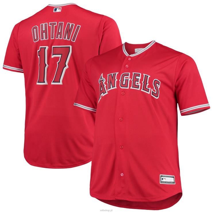 los angeles angels shohei ohtani czerwona duża i wysoka replika koszulki gracza mężczyźni 0J02V615 MLB Jerseys