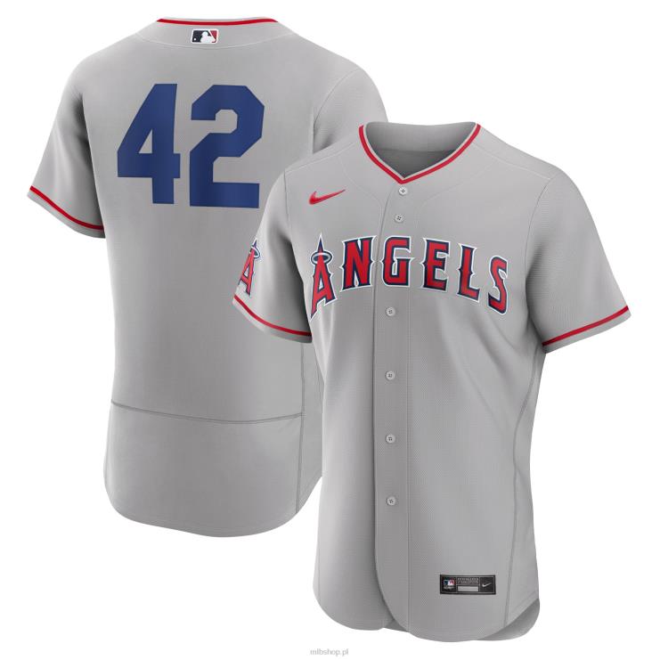 szara koszulka los angeles angels 2023 jackie robinson day w autentycznym stylu mężczyźni 0J02V1272 MLB Jerseys