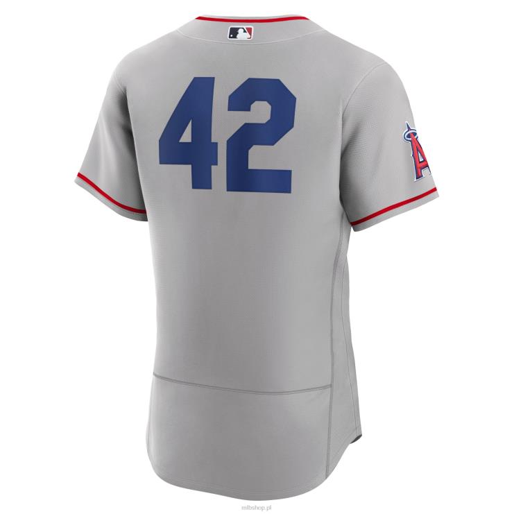 szara koszulka los angeles angels 2023 jackie robinson day w autentycznym stylu mężczyźni 0J02V1272 MLB Jerseys