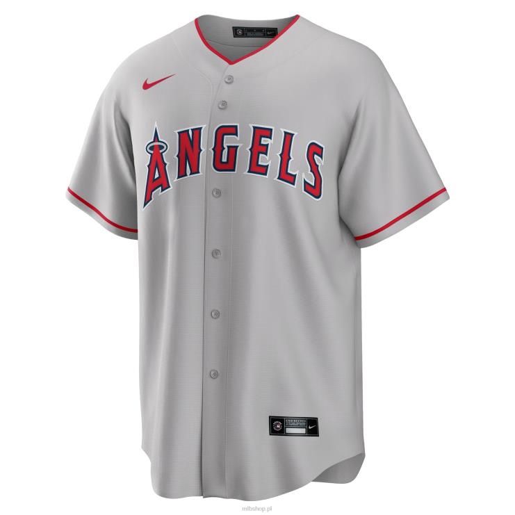 szara replika koszulki zespołu Los Angeles Angels Nike Road mężczyźni 0J02V935 MLB Jerseys
