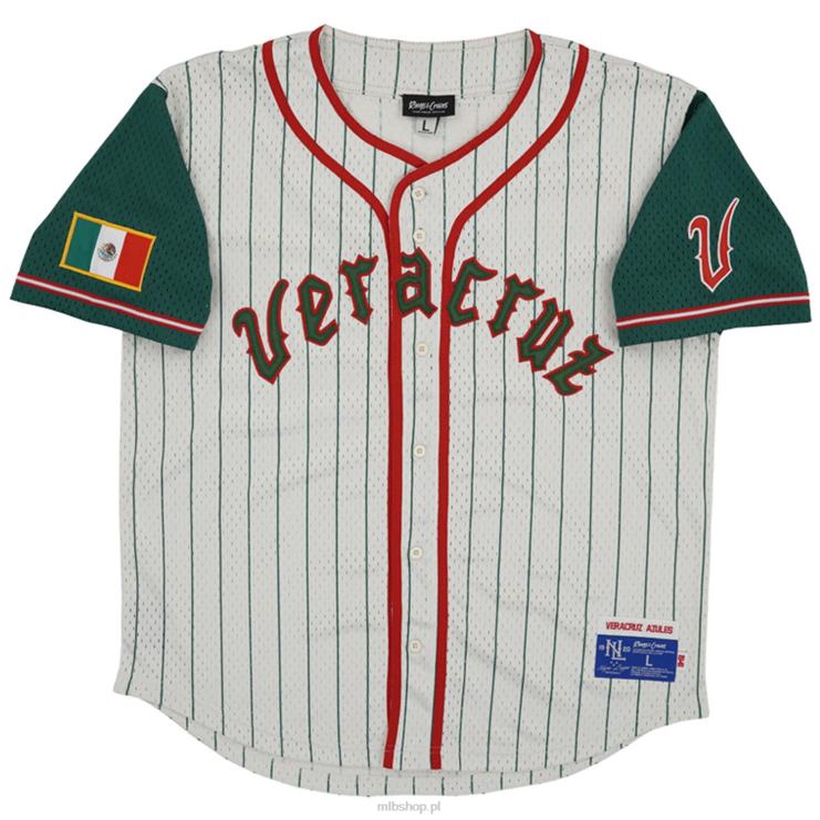 azules de veracruz #7 rings & crwns kremowa replika koszulki z siateczki zapinanej na guziki mężczyźni 0J02V1329 MLB Jerseys