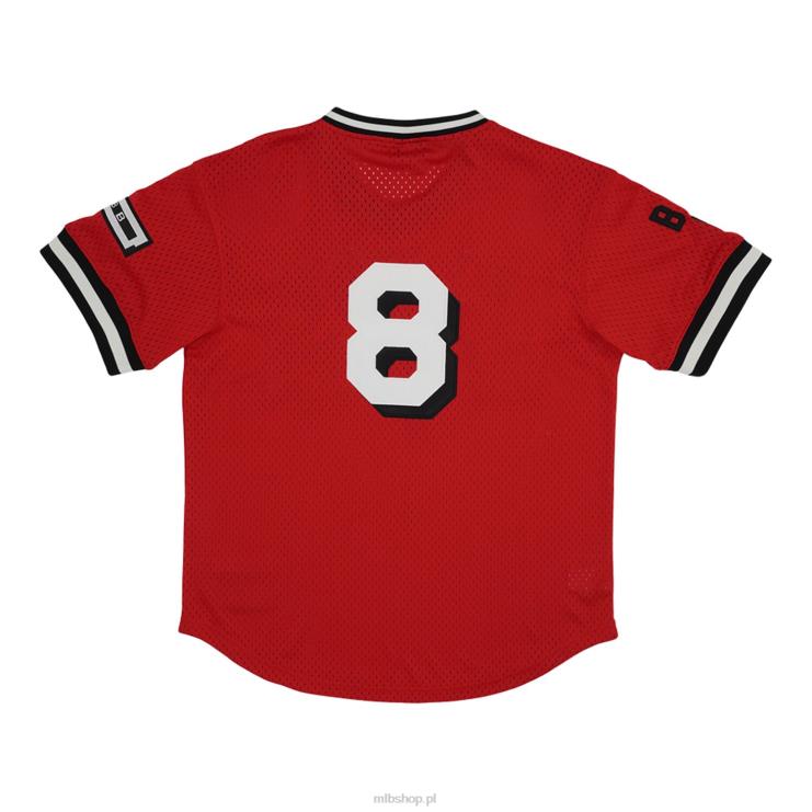 Birmingham Black Barons #8 Rings & Crwns Replika czerwonej siateczkowej koszulki z dekoltem w szpic mężczyźni 0J02V1425 MLB Jerseys