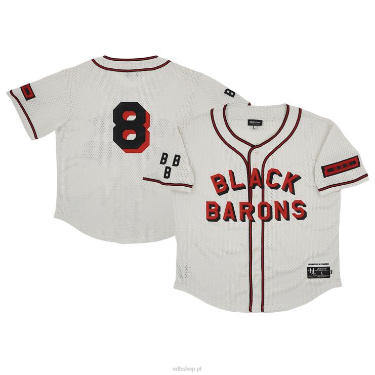 birmingham barons #8 rings & crwns kremowa replika koszulki z siateczki zapinanej na guziki mężczyźni 0J02V1291 MLB Jerseys
