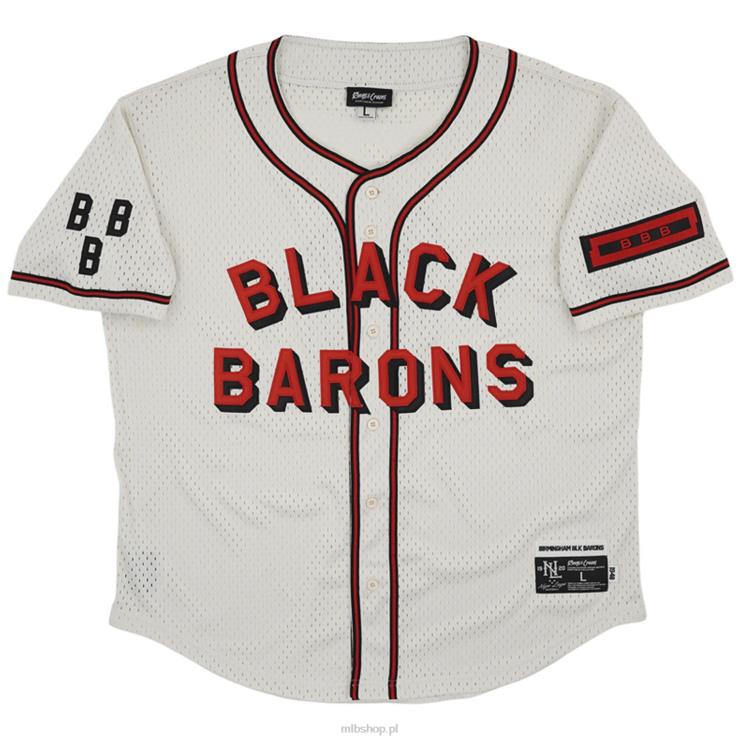 birmingham barons #8 rings & crwns kremowa replika koszulki z siateczki zapinanej na guziki mężczyźni 0J02V1291 MLB Jerseys