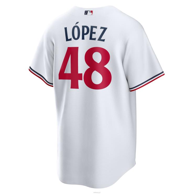 Biała domowa replika koszulki Nike Minnesota Twins Jorge Lopez Nike mężczyźni 0J02V1606 MLB Jerseys