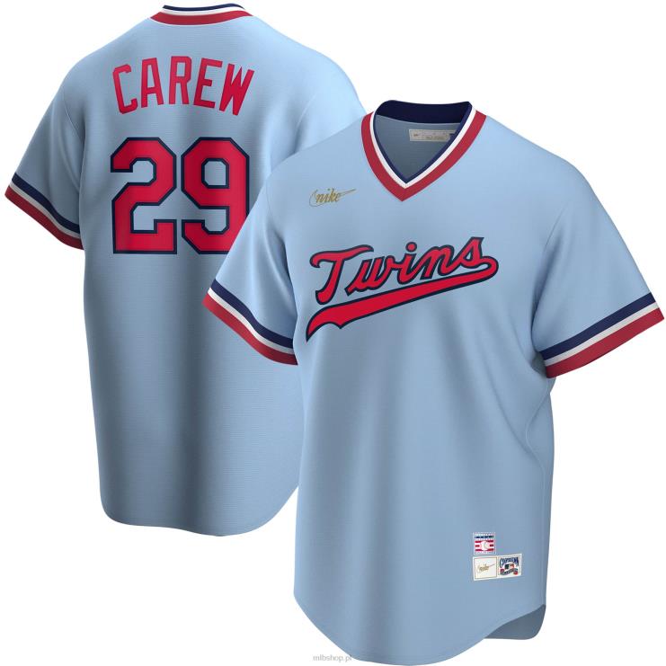 Koszulka Minnesota Twins Rod Carew Nike Light Blue Road Cooperstown Collection Player mężczyźni 0J02V1320 MLB Jerseys