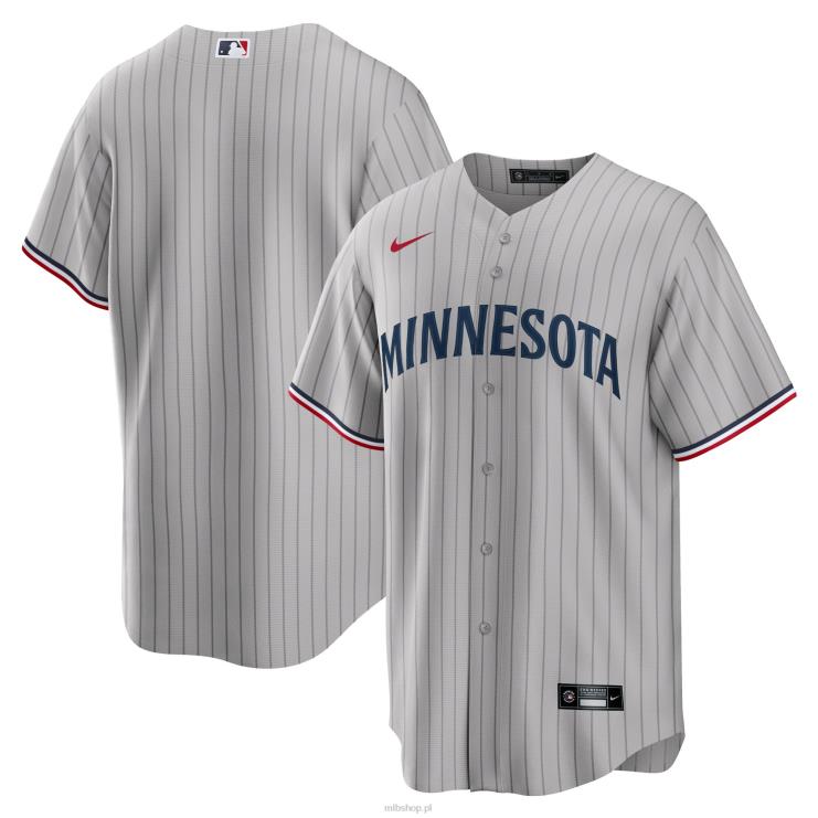 szara replika koszulki drużyny szosowej minnesota twins nike mężczyźni 0J02V497 MLB Jerseys