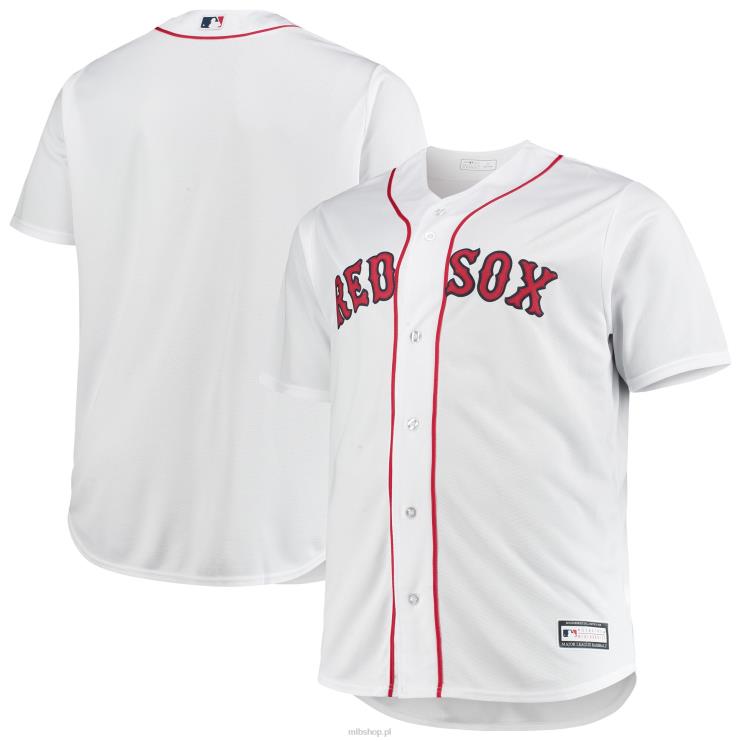Biała, duża replika domowej koszulki drużyny boston red sox mężczyźni 0J02V1142 MLB Jerseys