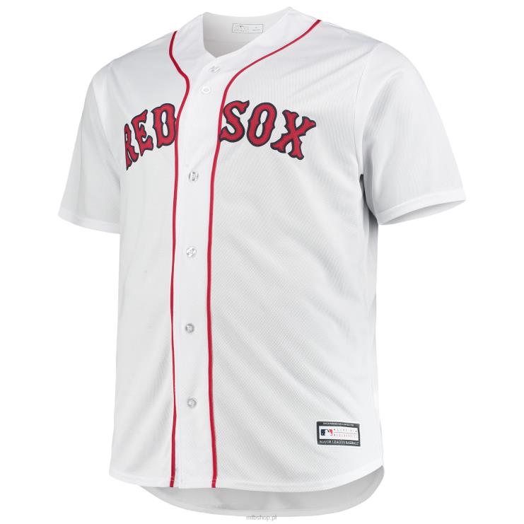 Biała, duża replika domowej koszulki drużyny boston red sox mężczyźni 0J02V1142 MLB Jerseys
