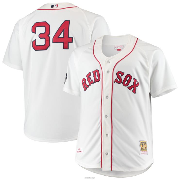 boston red sox david ortiz mitchell & ness biała duża i wysoka autentyczna koszulka domowa gracza mężczyźni 0J02V1089 MLB Jerseys