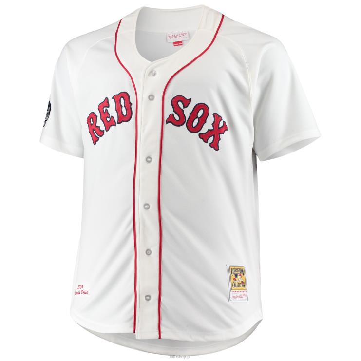 boston red sox david ortiz mitchell & ness biała duża i wysoka autentyczna koszulka domowa gracza mężczyźni 0J02V1089 MLB Jerseys