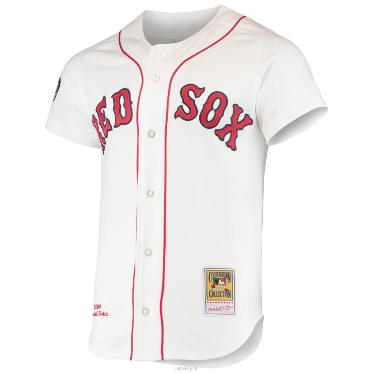 boston red sox david ortiz mitchell & ness biały 2004 cooperstown kolekcja domowa autentyczna koszulka mężczyźni 0J02V847 MLB Jerseys