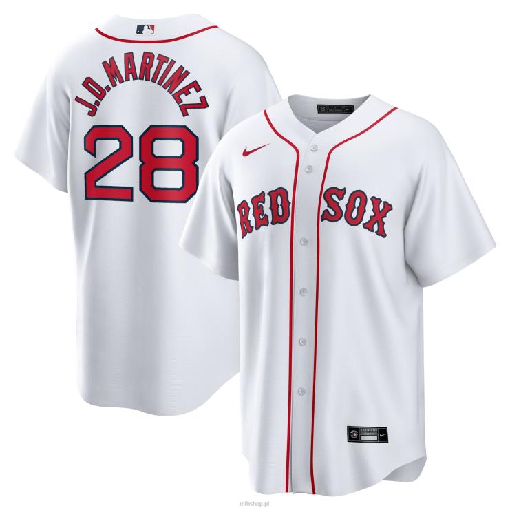 boston red sox j.d. martinez nike biała replika domowej koszulki z nazwiskiem zawodnika mężczyźni 0J02V520 MLB Jerseys