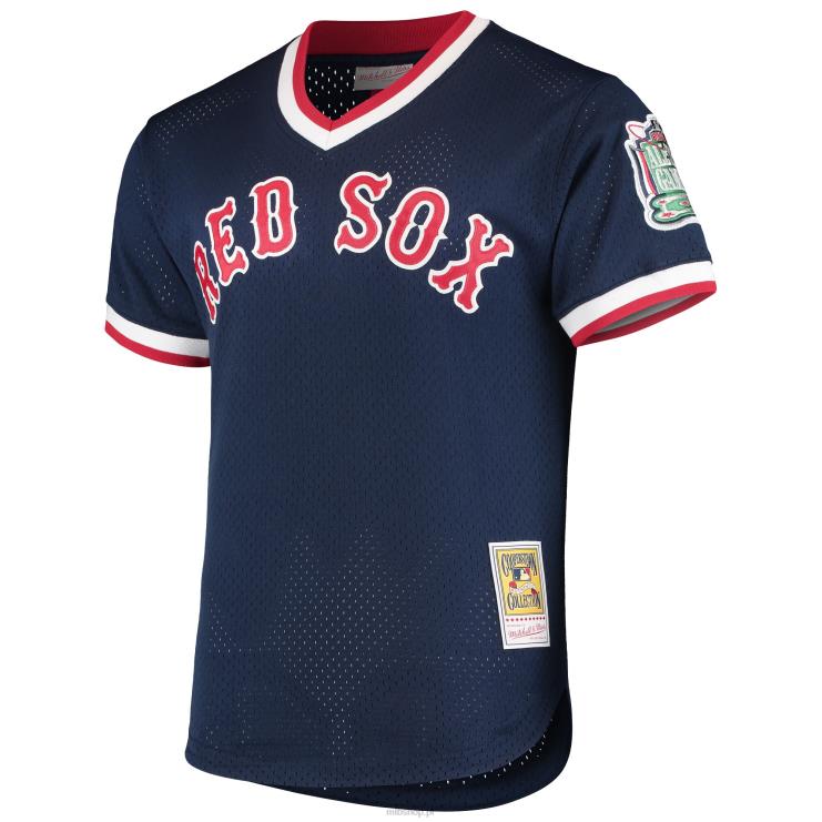 boston red sox pedro martinez mitchell & ness granatowy 1999 kolekcja cooperstown siatkowa koszulka treningowa mrugnięcia mężczyźni 0J02V334 MLB Jerseys
