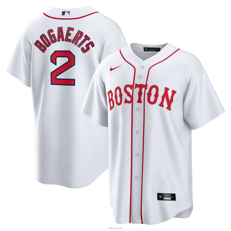 boston red sox xander bogaerts nike biała oficjalna replika koszulki gracza na dzień patriotów 2021 mężczyźni 0J02V670 MLB Jerseys