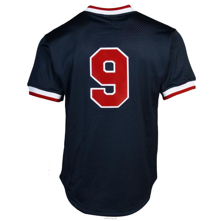 mitchell & ness ted williams boston red sox 1990 autentyczna kolekcja cooperstown koszulka treningowa mrugnięcia granatowa mężczyźni 0J02V430 MLB Jerseys