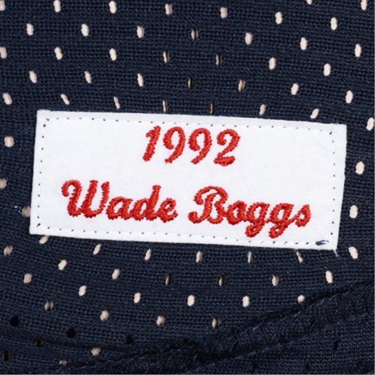 mitchell & ness wade boggs boston red sox 1992 autentyczna kolekcja cooperstown koszulka treningowa mrugnięcia granatowa mężczyźni 0J02V915 MLB Jerseys