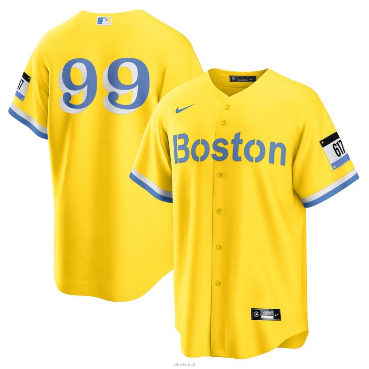 replika koszulki gracza boston red sox alex verdugo nike gold city connect mężczyźni 0J02V853 MLB Jerseys