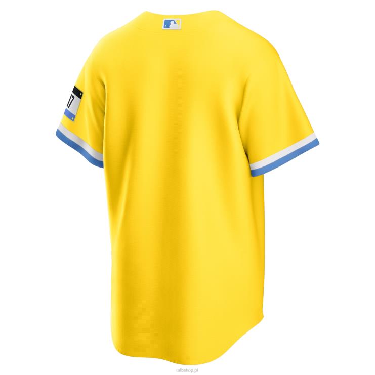 replika koszulki nike boston red sox nike złoto/jasnoniebieska city connect mężczyźni 0J02V870 MLB Jerseys