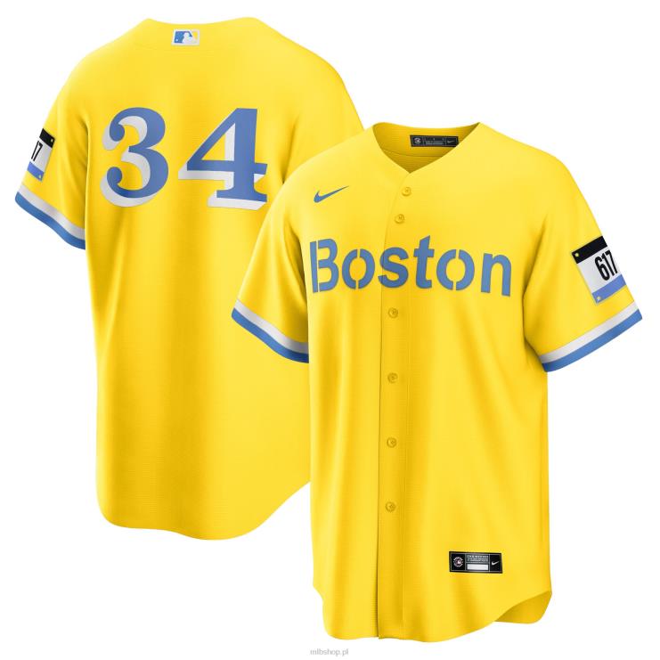 replika koszulki nike red sox david ortiz nike gold emerytowany gracz city connect mężczyźni 0J02V333 MLB Jerseys