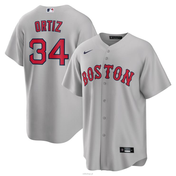 szara replika koszulki gracza szosowego boston red sox david ortiz nike mężczyźni 0J02V214 MLB Jerseys