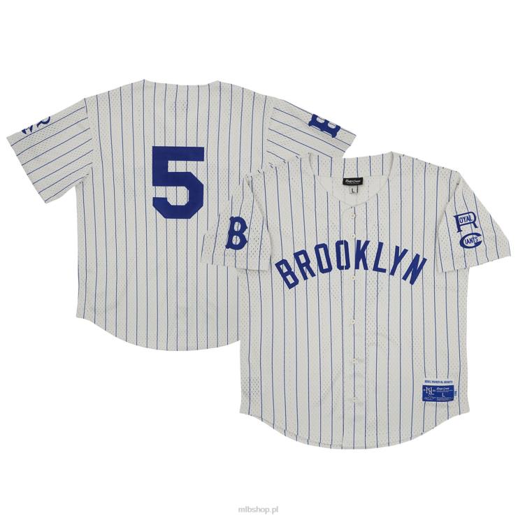 brooklyn royal gigants #5 rings & crwns kremowa replika koszulki z siateczki zapinanej na guziki mężczyźni 0J02V1292 MLB Jerseys