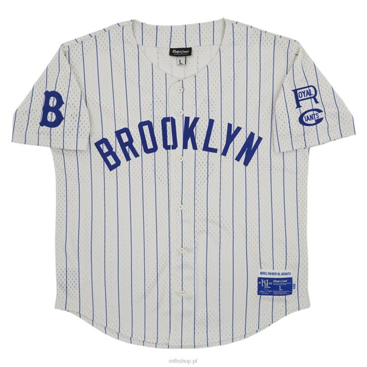 brooklyn royal gigants #5 rings & crwns kremowa replika koszulki z siateczki zapinanej na guziki mężczyźni 0J02V1292 MLB Jerseys