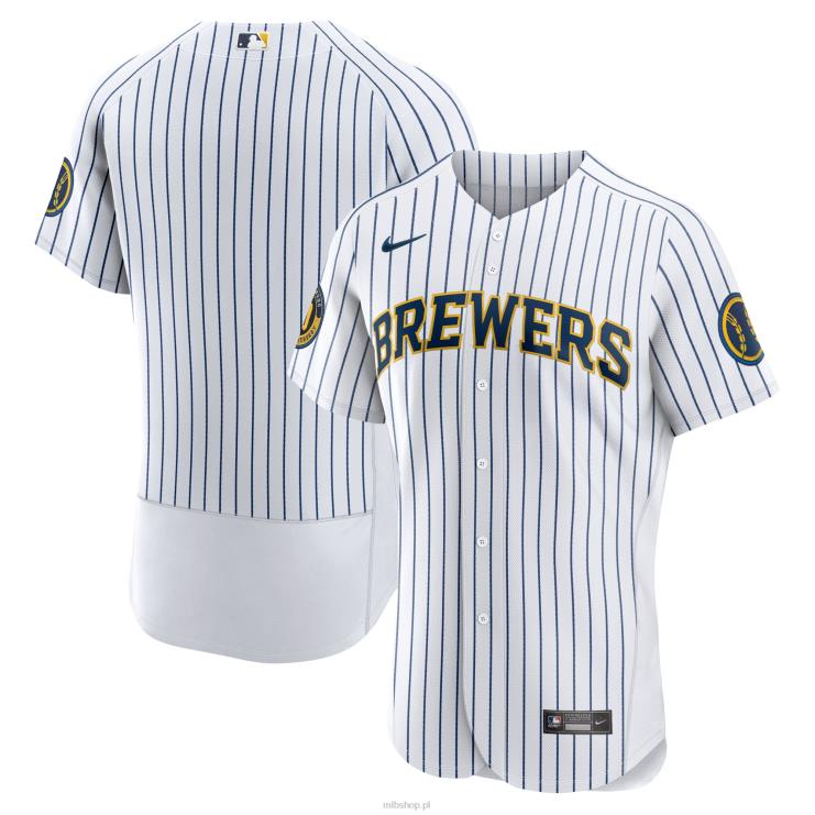 Biała koszulka Milwaukee brewers nike z alternatywną autentyczną drużyną mężczyźni 0J02V832 MLB Jerseys