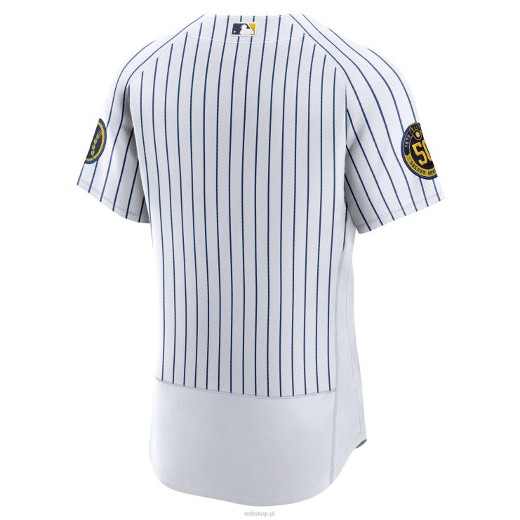 Biała koszulka Milwaukee brewers nike z alternatywną autentyczną drużyną mężczyźni 0J02V832 MLB Jerseys