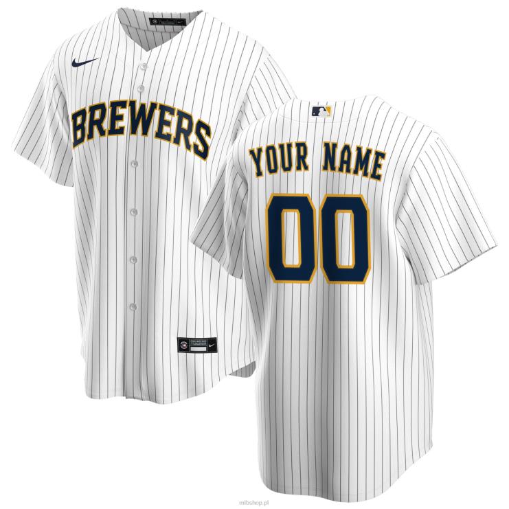 Biała replika niestandardowej koszulki marki Milwaukee brewers nike mężczyźni 0J02V284 MLB Jerseys