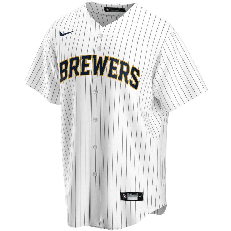 Biała replika niestandardowej koszulki marki Milwaukee brewers nike mężczyźni 0J02V284 MLB Jerseys