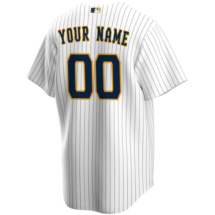 Biała replika niestandardowej koszulki marki Milwaukee brewers nike mężczyźni 0J02V284 MLB Jerseys