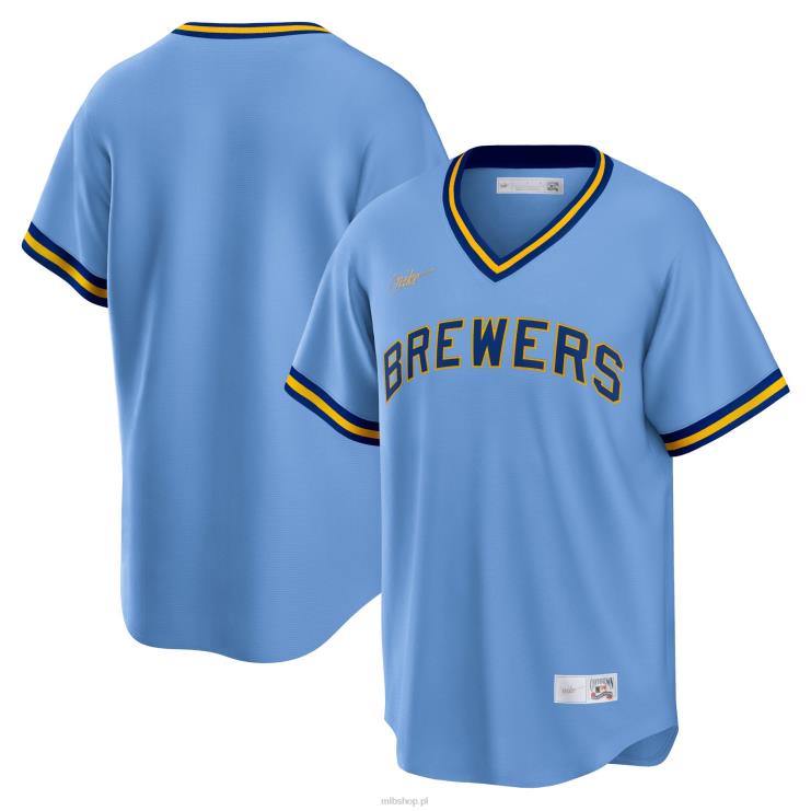 Milwaukee brewers Nike Powder Blue Road Cooperstown Collection Team Jersey mężczyźni 0J02V743 MLB Jerseys