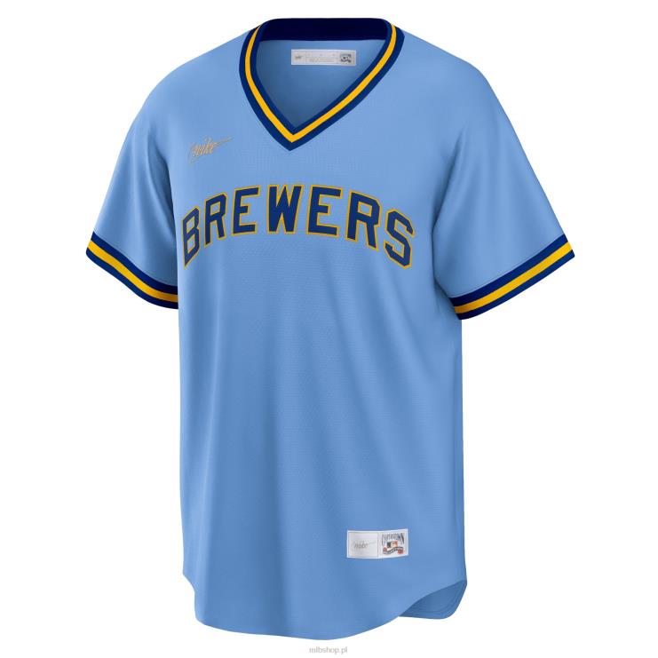 Milwaukee brewers Nike Powder Blue Road Cooperstown Collection Team Jersey mężczyźni 0J02V743 MLB Jerseys