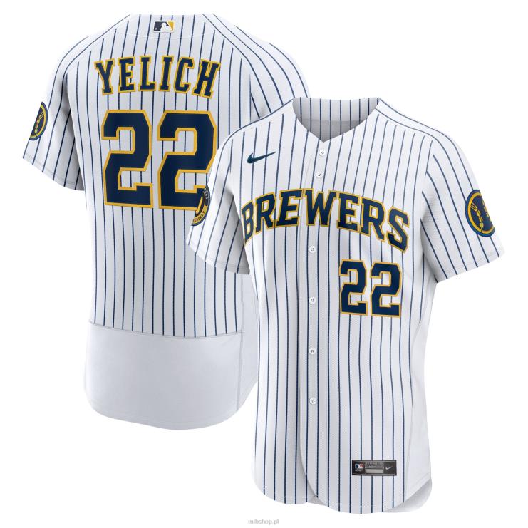 Milwaukee brewers christian yelich nike biała alternatywna autentyczna koszulka gracza mężczyźni 0J02V1550 MLB Jerseys