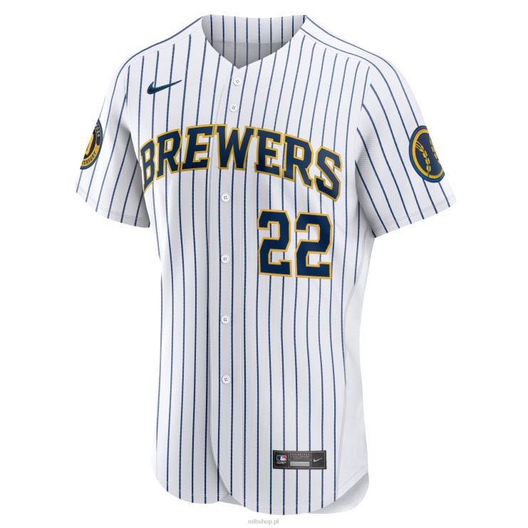 Milwaukee brewers christian yelich nike biała alternatywna autentyczna koszulka gracza mężczyźni 0J02V1550 MLB Jerseys