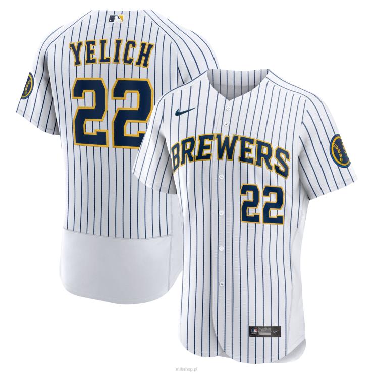 Milwaukee brewers christian yelich nike biała koszulka zespołu alternatywnego autentycznego gracza mężczyźni 0J02V1372 MLB Jerseys