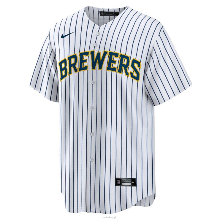 Milwaukee brewers christian yelich nike biała replika alternatywnej koszulki gracza mężczyźni 0J02V268 MLB Jerseys