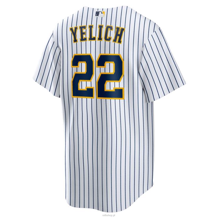Milwaukee brewers christian yelich nike biała replika alternatywnej koszulki gracza mężczyźni 0J02V268 MLB Jerseys