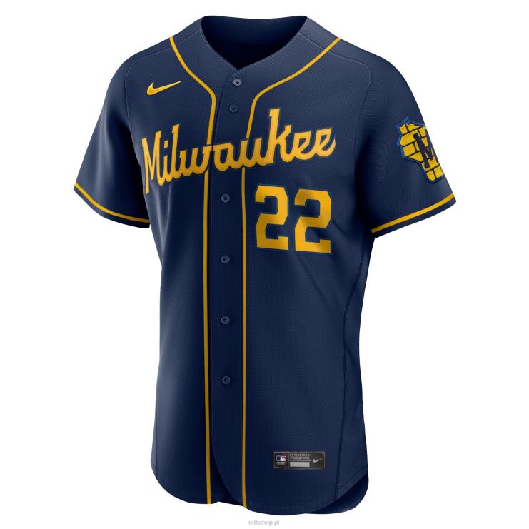 Milwaukee brewers christian yelich nike granatowa alternatywna autentyczna koszulka gracza mężczyźni 0J02V1513 MLB Jerseys