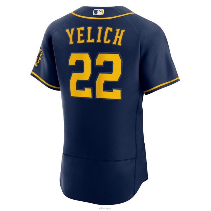 Milwaukee brewers christian yelich nike granatowa alternatywna autentyczna koszulka gracza mężczyźni 0J02V1513 MLB Jerseys