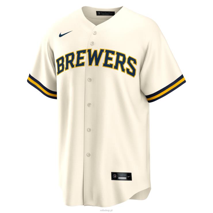 Milwaukee brewers christian yelich nike kremowa replika alternatywnej koszulki gracza mężczyźni 0J02V269 MLB Jerseys